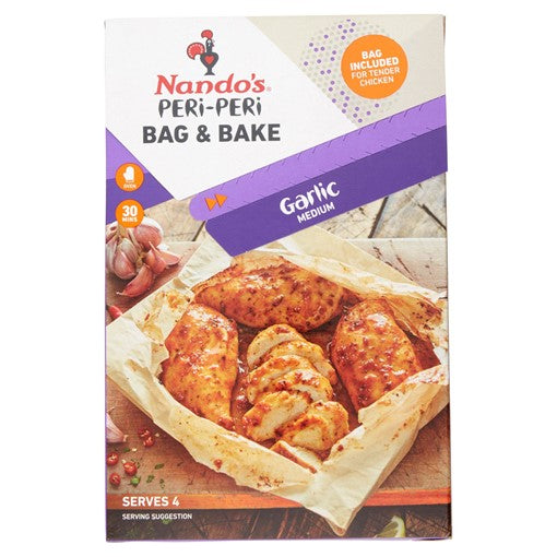 Nando's Peri-Peri Bag & Bake Garlic Medium, 12x20g