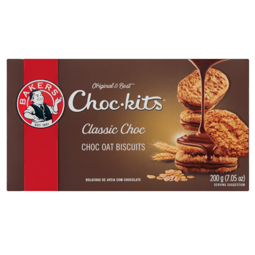 Bakers Classic Choc Choc-kits Biscuits, 12x200g