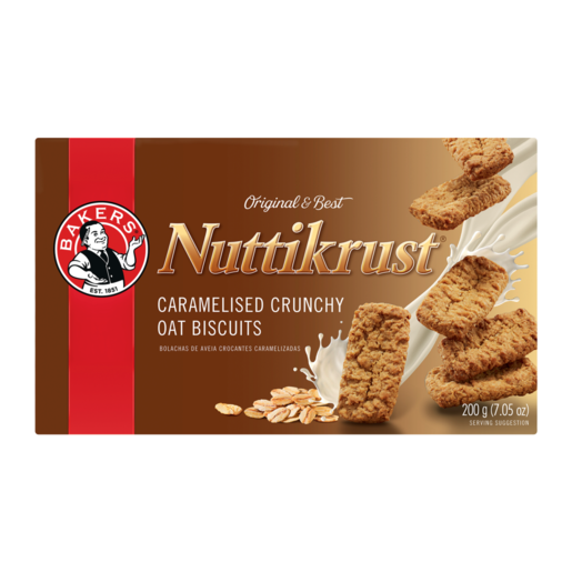 Bakers Nuttikrust Caramelised Crunchy Oat Biscuits, 12x200g