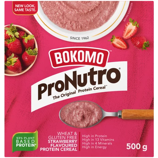 ProNutro Wheat & Gluten Free Strawberry Flavoured Protein Cereal 12x500g