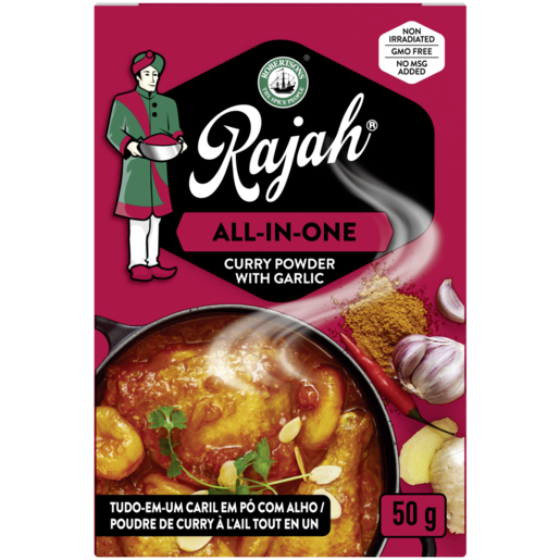 Robertson's Rajah All-In-One Curry Powder with Garlic, 12x100g
