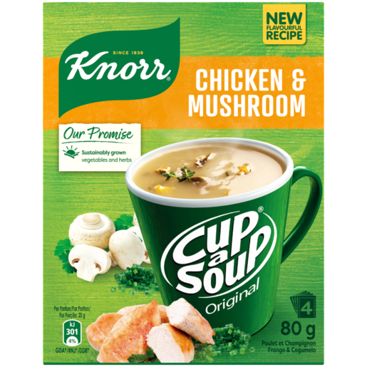 Knorr Cup-a-Soup Chicken & Mushroom Instant Soup 4x20g