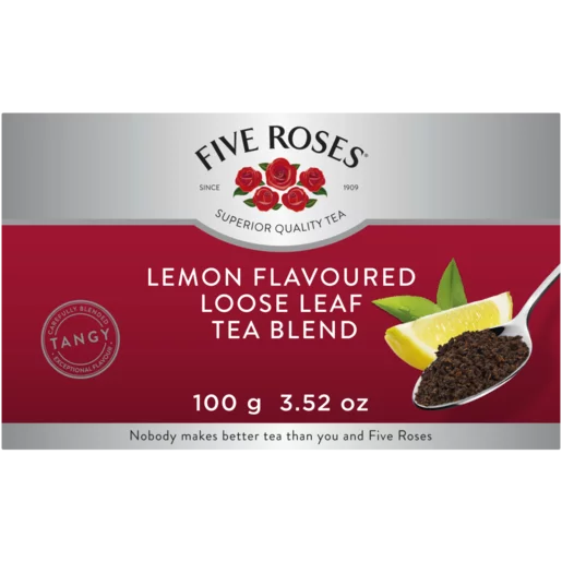 Five Roses Lemon Flavoured Quality Loose Tea, 10x100g