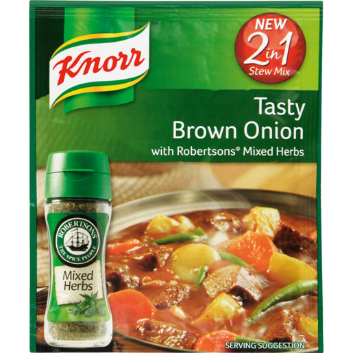 Knorr Tasty Brown Onion Soup 2-in-1 Stew Mix with Robertsons Mixed Herbs 12x50g