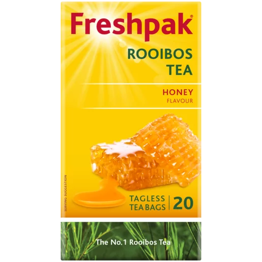 Freshpak Honey Flavored Rooibos Tagless Teabags, 12x20 Bags