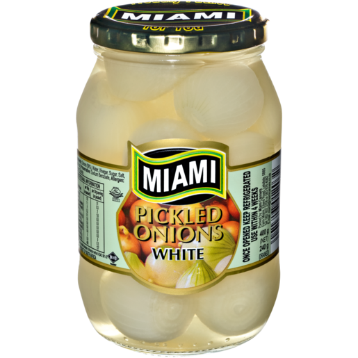 Miami White Pickled Onions, 12x400g