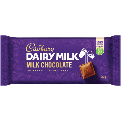 Cadbury Dairy Milk Chocolate Slab, 20x150g