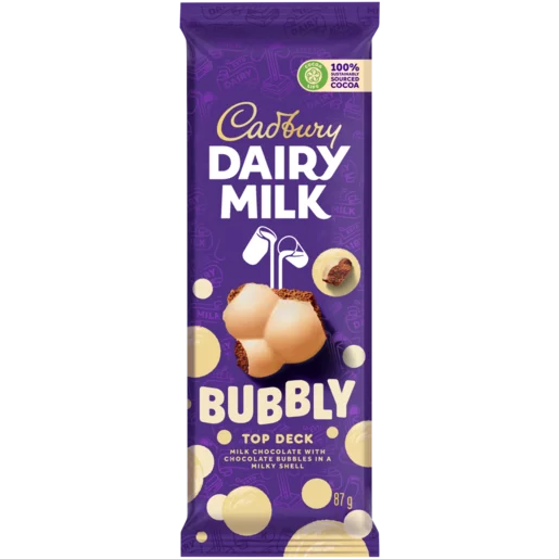 Cadbury Dairy Milk Bubbly Top Deck Chocolate Slab, 24x87g