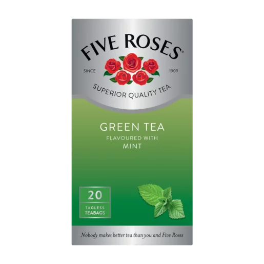 Five Roses Mint Flavoured Green Tea, 12x20 Pack