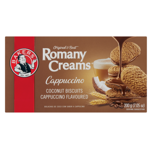 Bakers Romany Creams Cappuccino Flavoured Biscuits, 12x200g