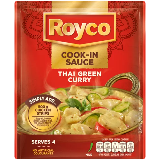 Royco Thai Green Curry Cook-In Sauce, 12x50g
