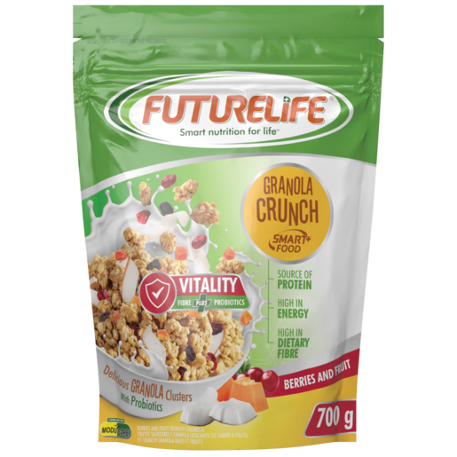 FUTURELIFE Smart Food Granola Crunch Berries & Fruit Flavoured Granola Cereal, 12x700g