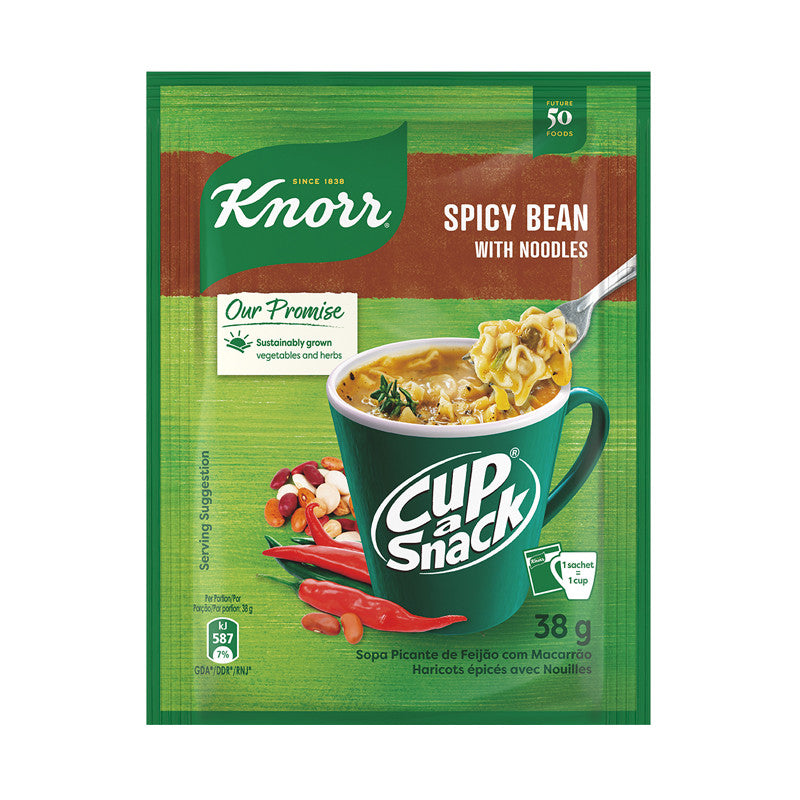 Knorr Cup-a-Snack Spicy Beans, 12x38g