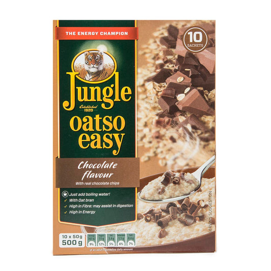 Jungle Oatso Easy Chocolate Flavoured Instant Oats Sachets, 12x500g