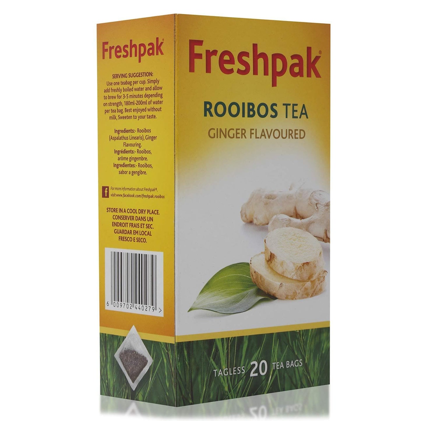 Freshpak Rooibos Ginger Flavor Infusion, 12x20 bags