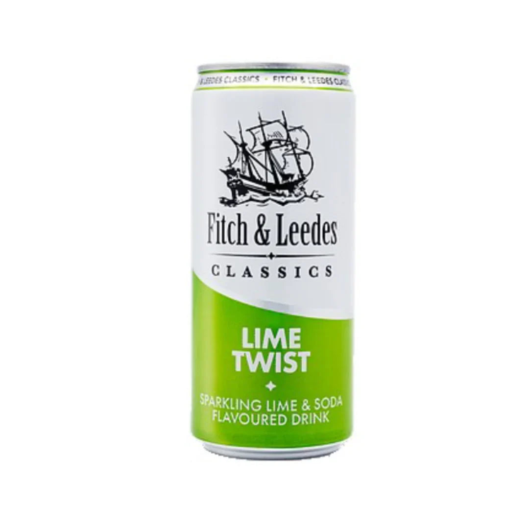 Fitch & Leedes Classics Sparkling Lime Twist Flavoured Non-Alcoholic Drink, 24x300ml