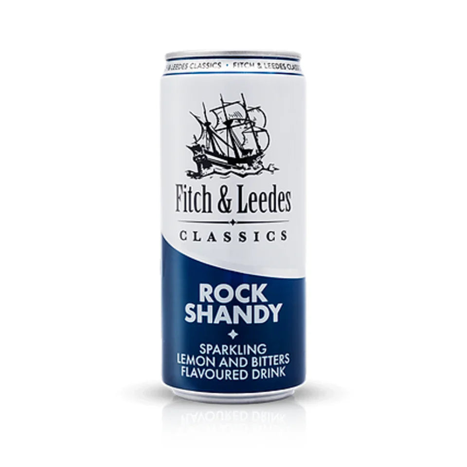 Fitch & Leedes Classics Sparkling Rock Shandy Flavoured Non-Alcoholic Drink, 24x300ml