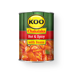KOO Hot and Spicy Chakalaka with Beans, 12x410g