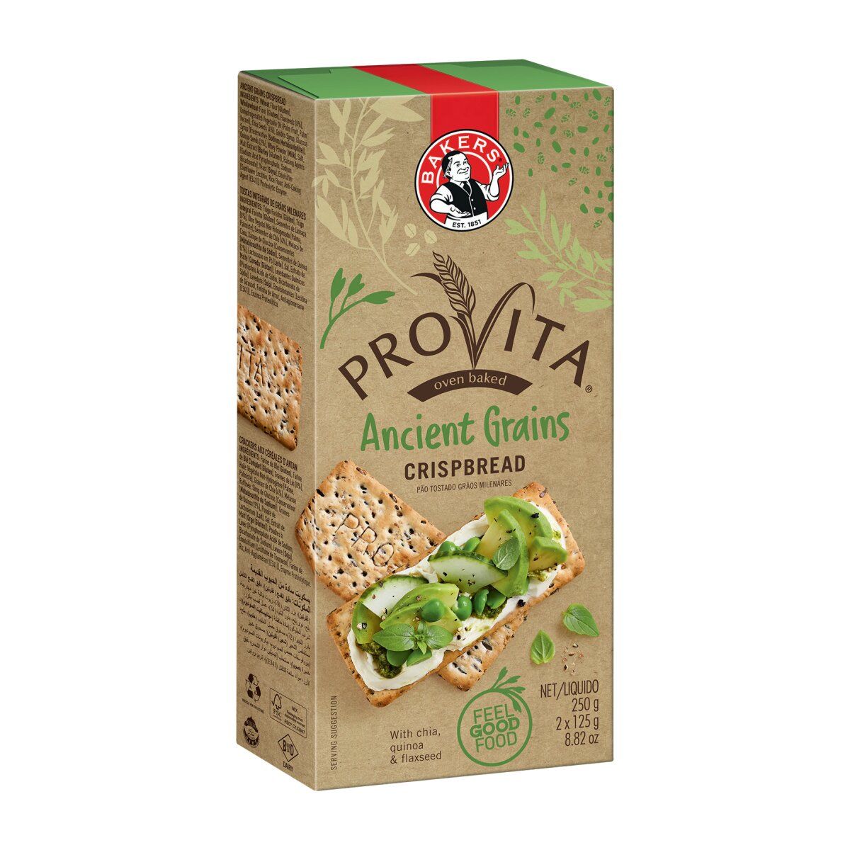 Bakers Provita Ancient Grains Crispbread, 12x250g