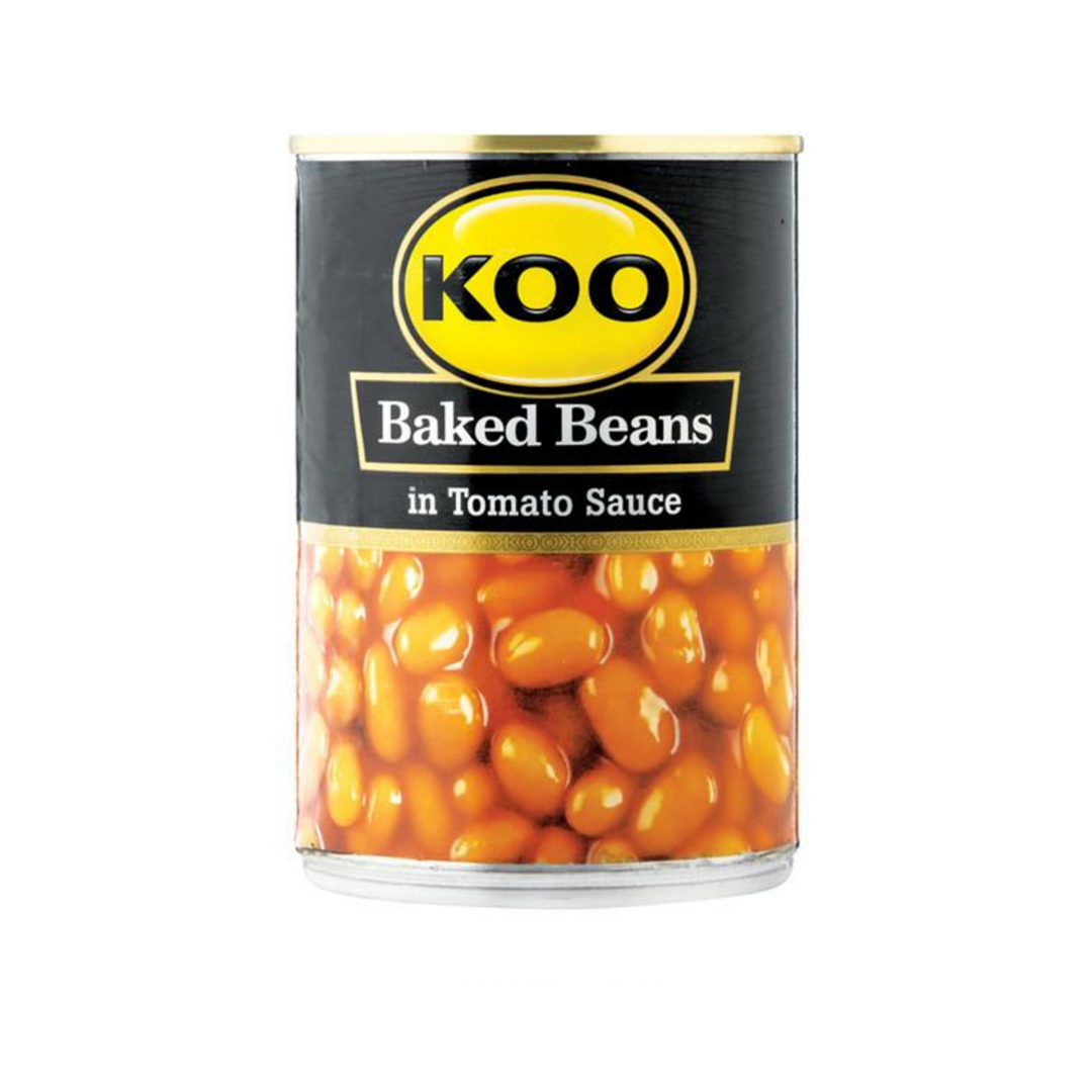 KOO Baked Beans in Tomato Sauce (410 g) | Food, South African | USA's #1 Source for South African Foods - AubergineFoods.com