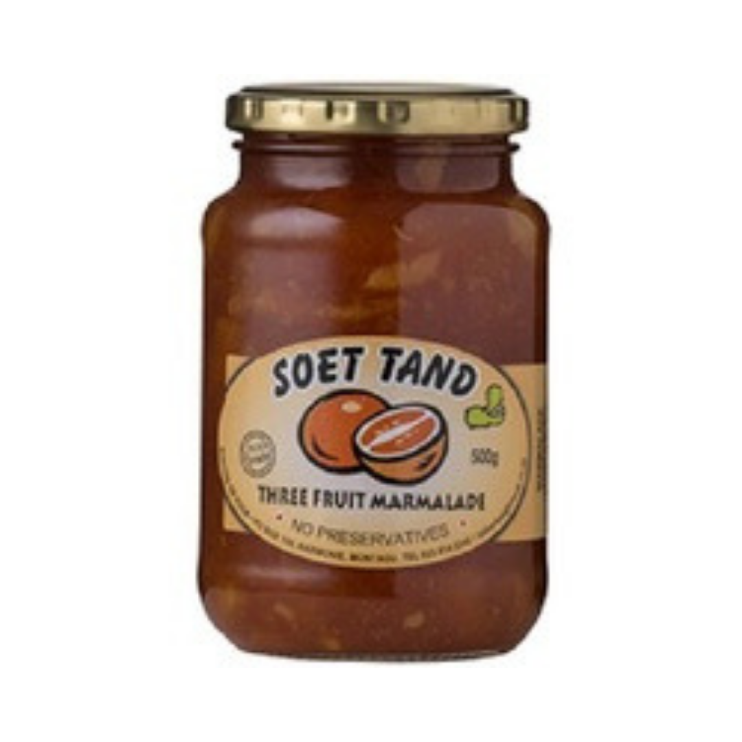 Soet Tand Three Fruit Marmalade (500 g) from South Africa - AubergineFoods.com