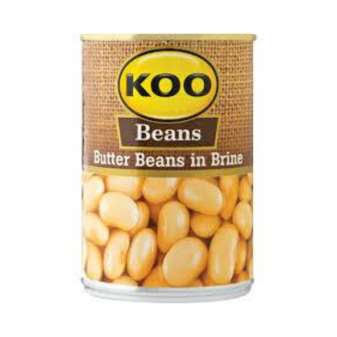 KOO Butter Beans in Brine (410 g) | Food, South African | USA's #1 Source for South African Foods - AubergineFoods.com