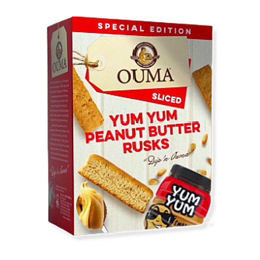 Ouma Yum Yum Peanut Butter Sliced Rusks, 12x450g