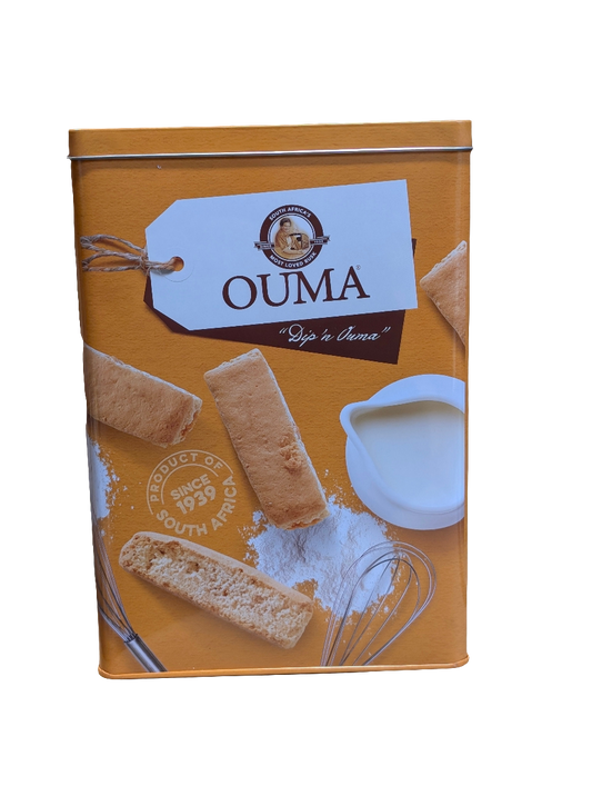 Limited Edition Metal Ouma Rusk Tins WITH Buttermilk Rusks, 12x500g