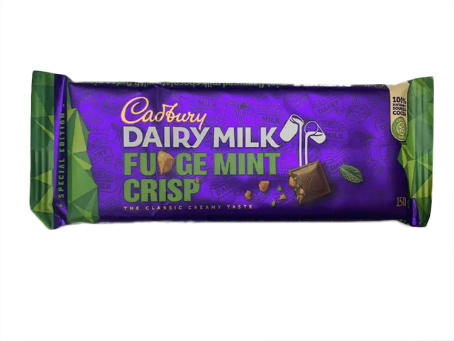 Cadbury Dairy Milk Fudge Mint Crisp, 20x150g