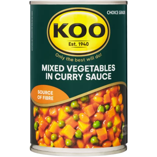 KOO Mixed Vegetables In Curry Sauce 12x420g