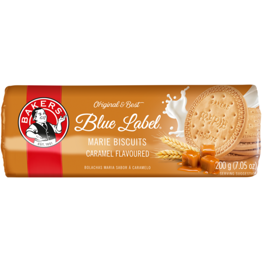 Bakers Blue Label® Caramel Flavoured Marie Biscuits, 12x200g