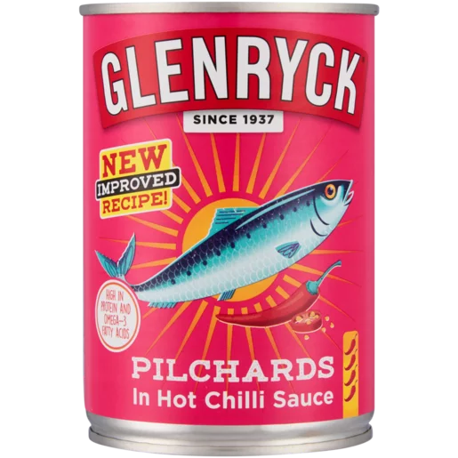 Glenryck Pilchards in Hot Chilli Sauce 12x400g