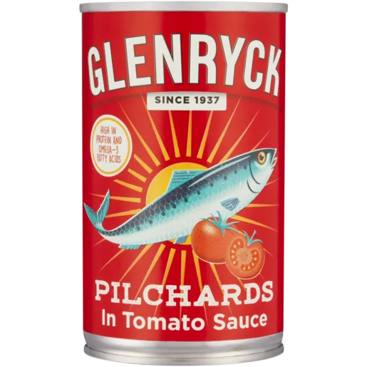 Glenryck Pilchards in Tomato Sauce 24x155g