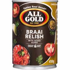 All Gold Braai Relish with Herbs, 12x410g