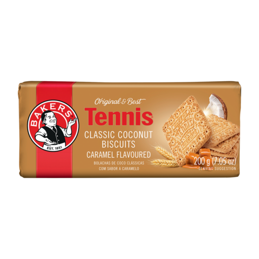 Bakers Tennis Caramel Flavoured Classic Coconut Biscuits, 12x200g