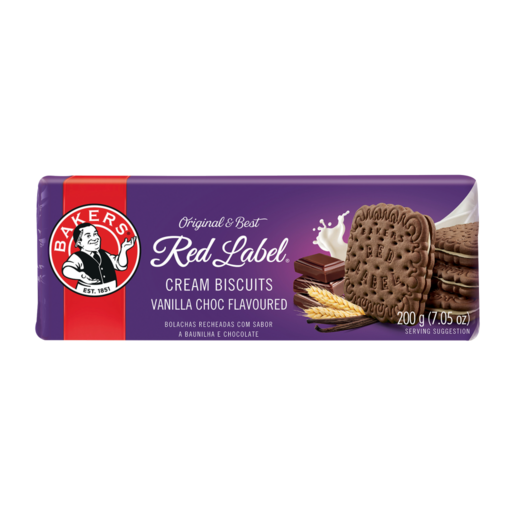 Bakers Red Label Vanilla Chocolate Flavored Cream Biscuits 200g