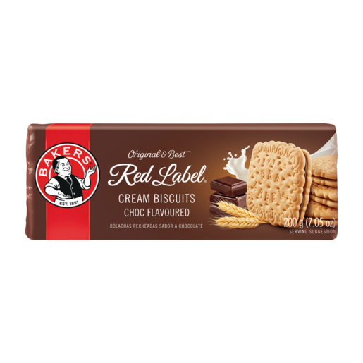 Bakers Red Label Choc Cream Biscuits, 12x200g