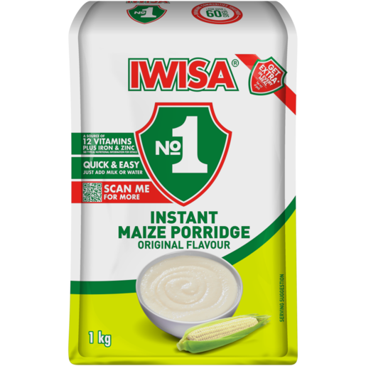 Iwisa Original Instant Breakfast Porridge, 12x1kg