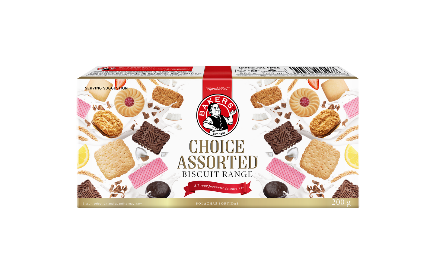 Bakers Choice Assorted Biscuits, 12x200g