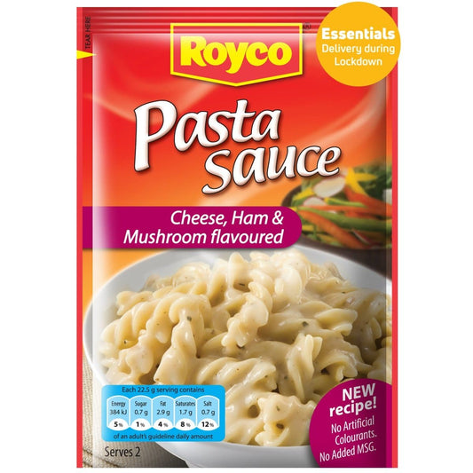 ROYCO Pasta Sauce Cheese Ham & Mushroom, 12x45g