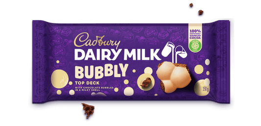 Cadbury Dairy Milk Bubbly Top Deck Chocolate Slab, 18x150g