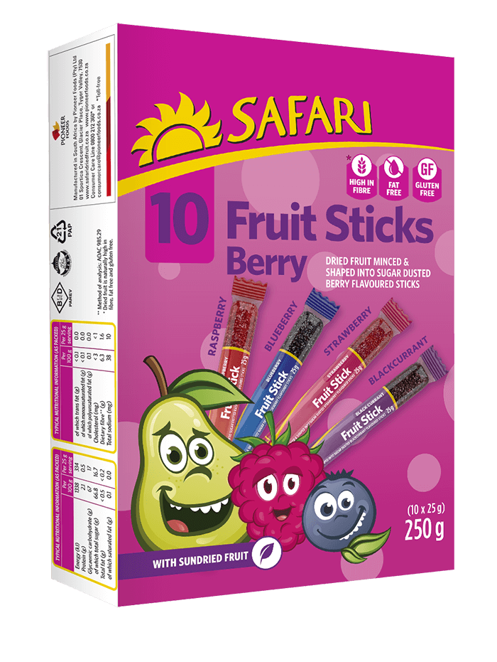 Safari Berry Fruit Sticks 10x25g