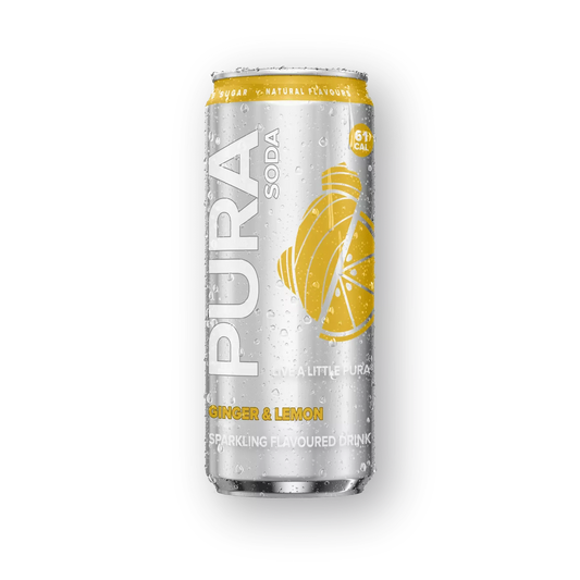Pura Soda Ginger Lemon Flavored Sparkling Drink, 12x300ml