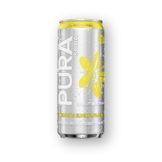 Pura Soda Lemon & Elderflower Flavored Sparkling Drink, 12x300ml