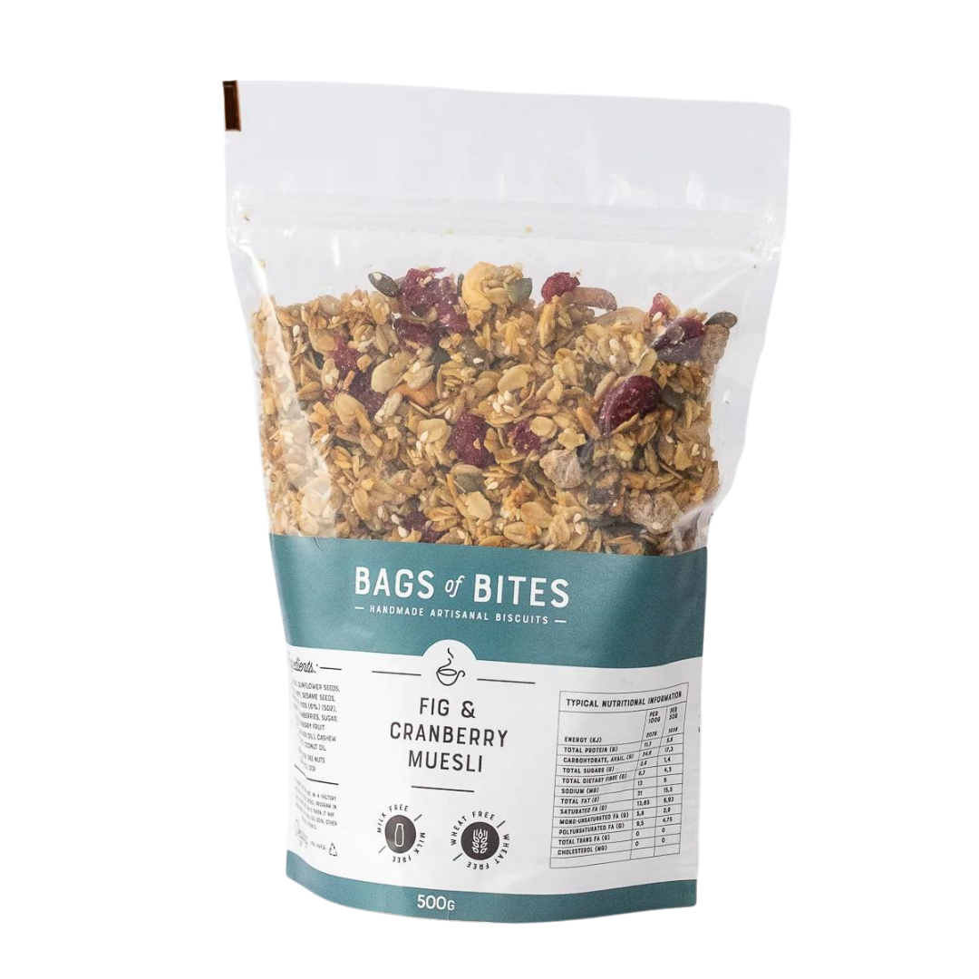 Bag of Bites Fig & Cranberry Muesli, 500g