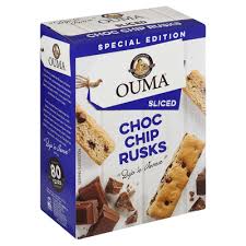 Ouma Chocolate Chip Rusks Sliced, 12x450g