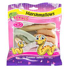 Yummee Snakes Marshmallows, 24x120g