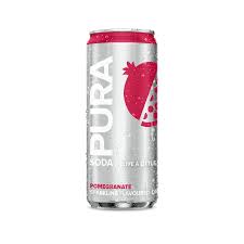 Pura Soda Pomegranate Flavored Sparkling Drink, 12x300ml